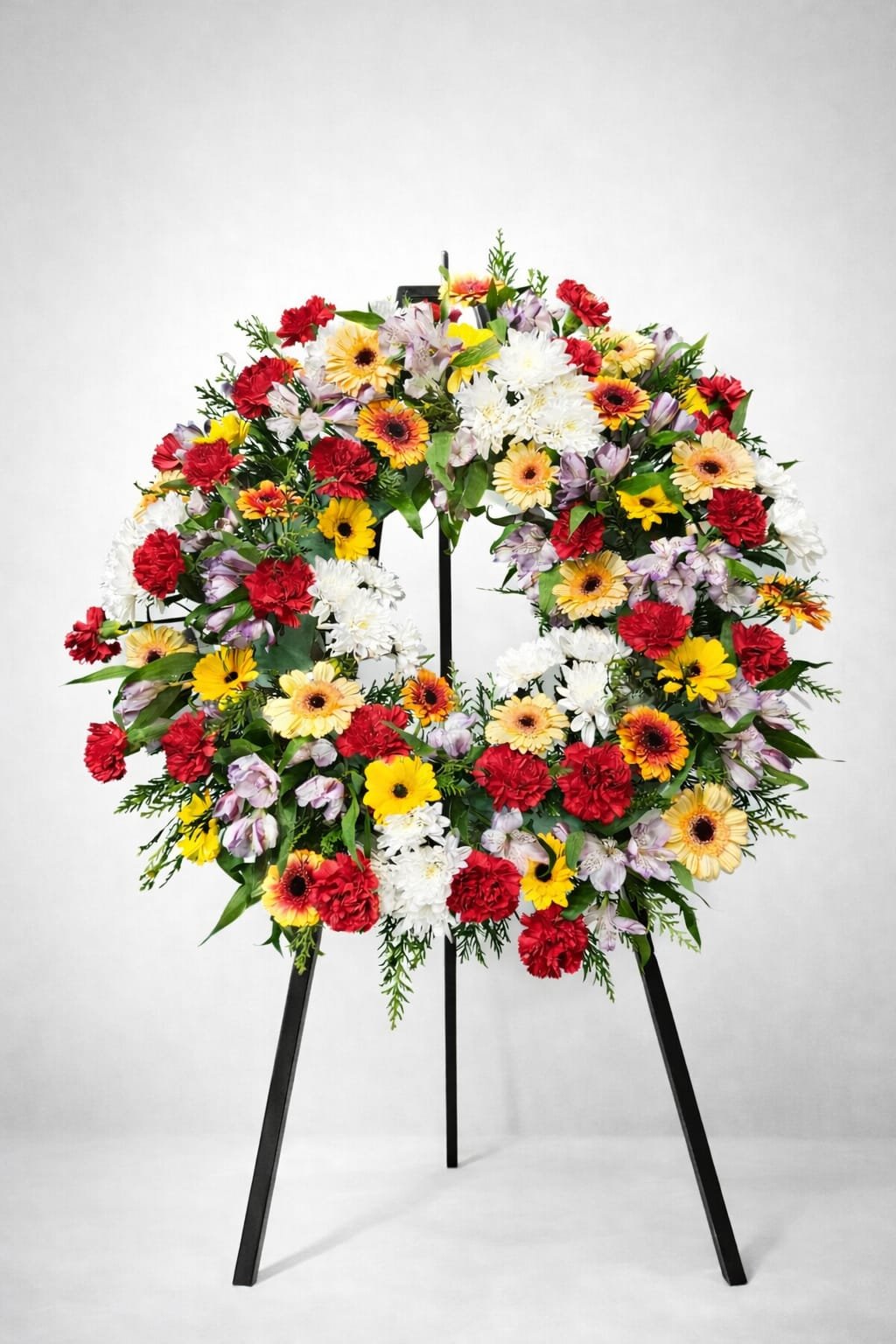 Corona funeraria multicolor